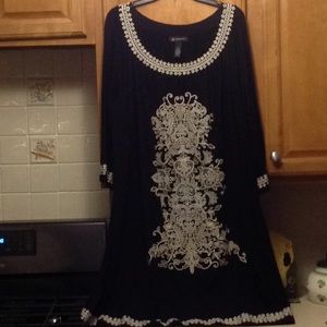 Black Embroidered Dress